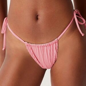 New Frankie’s bikini Gingham Tie-Side Bikini Bottom size M